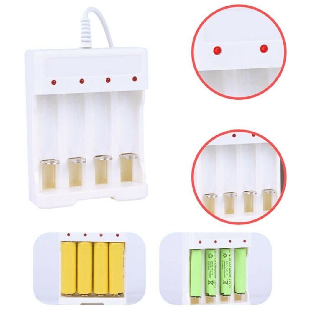 Universal USB Battery Charger 100% Fast Charger AA AAA Rechargeable Batteries UK