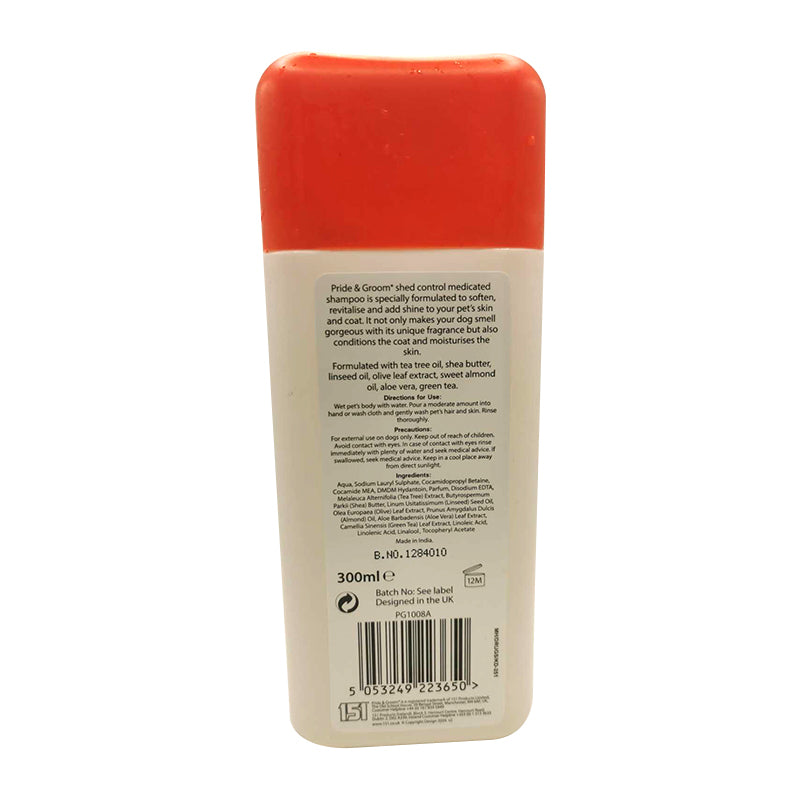 300ml Medicated Dog Shampoo Shed Control Puppy Shampoo - Cherry Fragranced