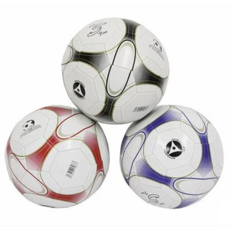 Leather Football Size 5 for Kids Club and Match Training - Red