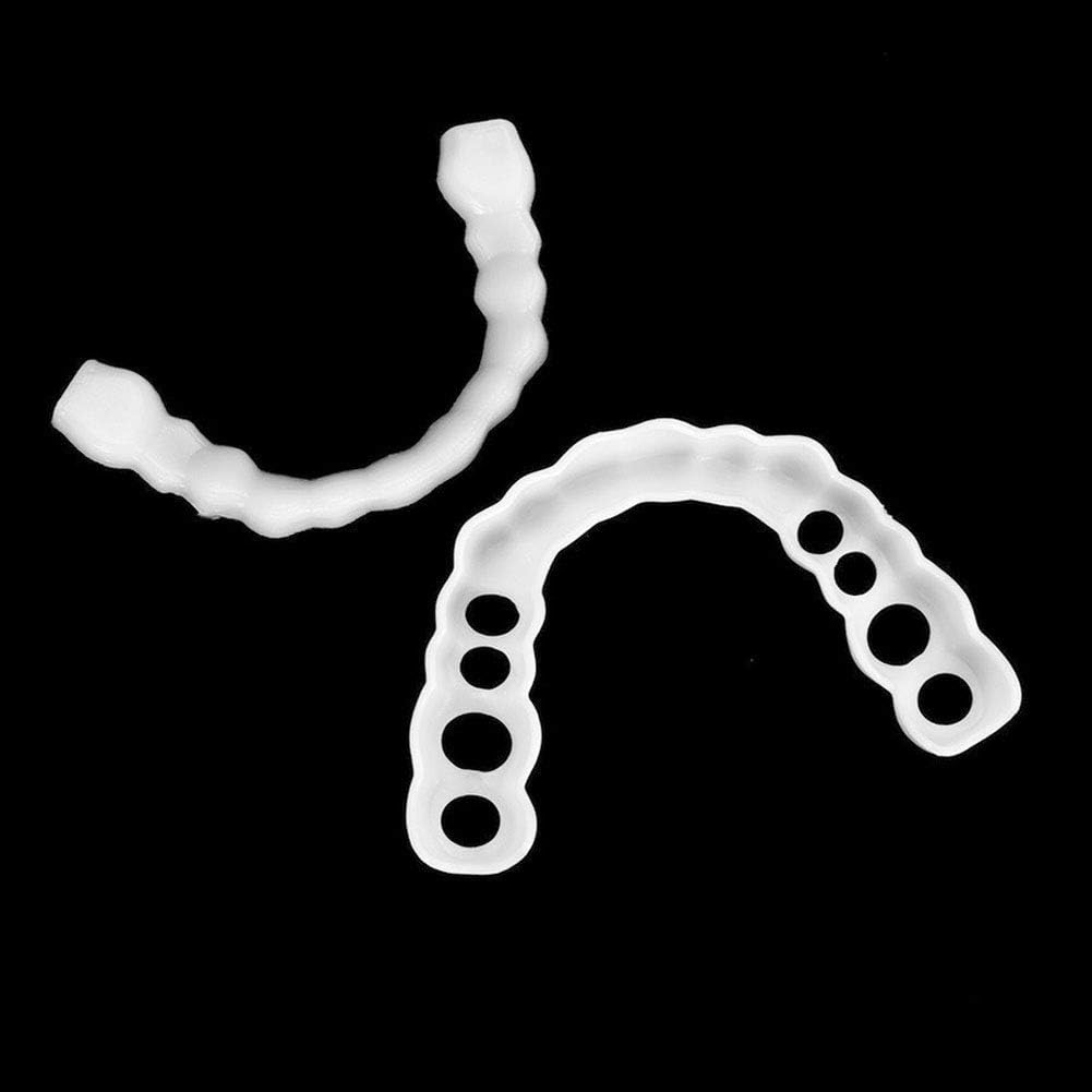 Smile Snap On False Teeth Upper Lower Dental Veneers Dentures Tooth Cover Set