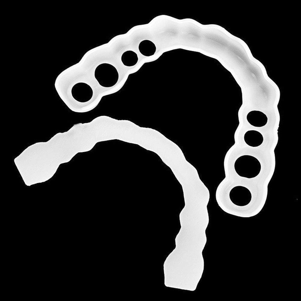 Smile Snap On False Teeth Upper Lower Dental Veneers Dentures Tooth Cover Set