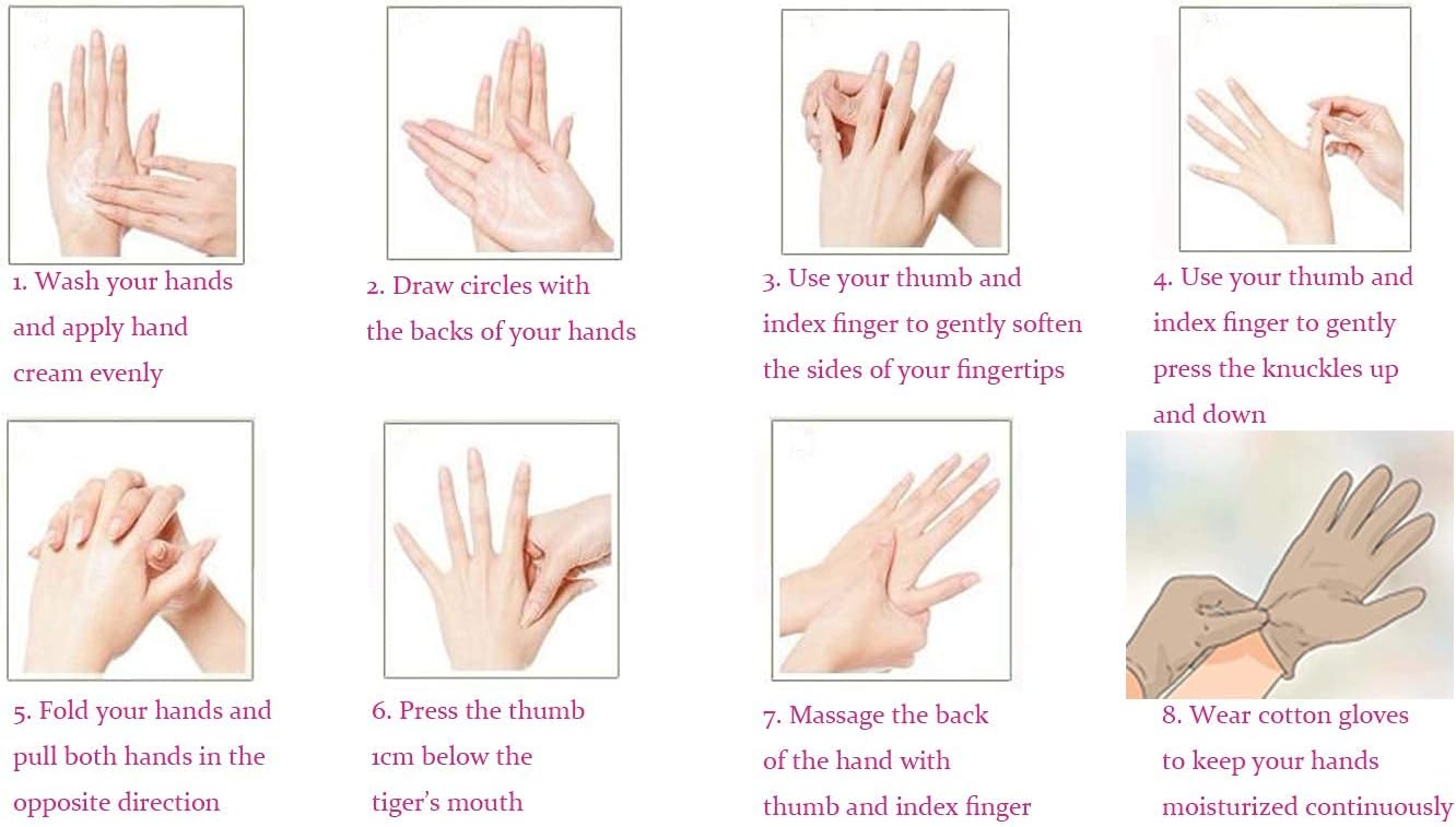 6 Pairs 100% Cotton White Gloves Dermatological Overnight Moisturizing Eczema UK