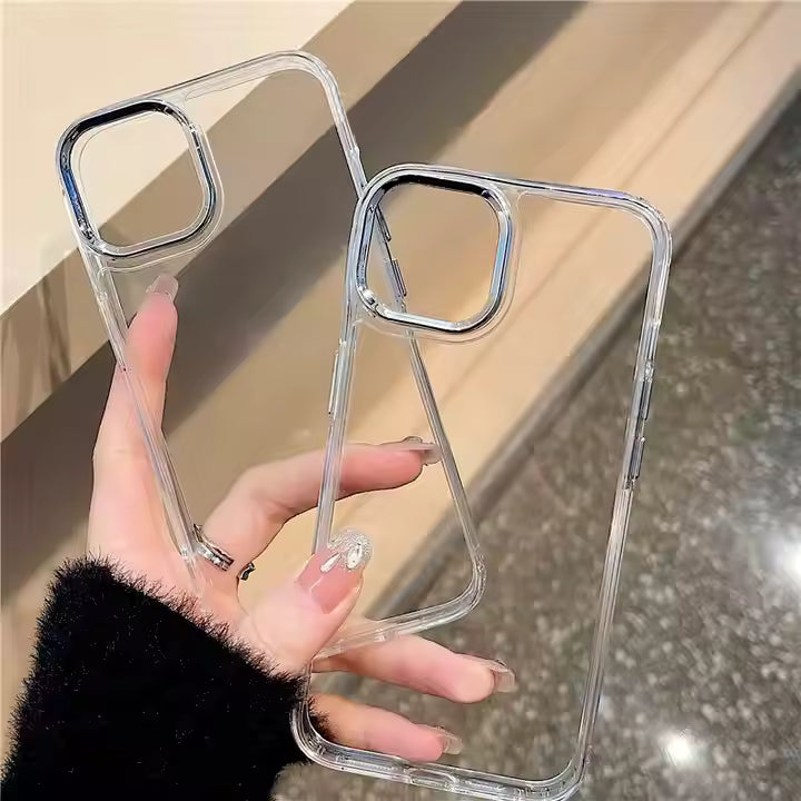 For iPhone 16 15 Pro Max 14 Plus 13 12 11 Clear Case with Screen Protector Cover