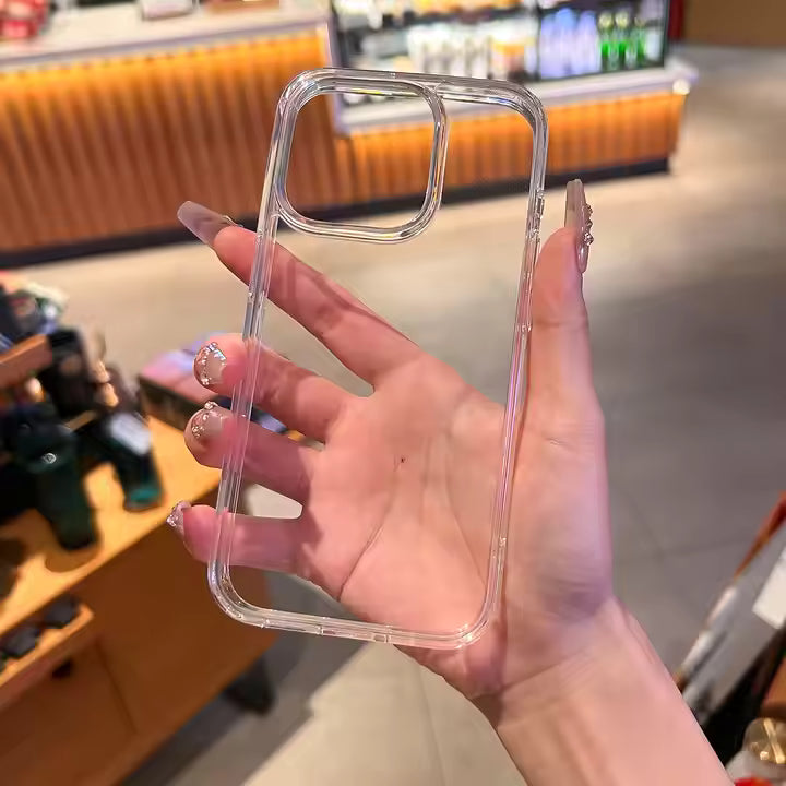 For iPhone 16 15 Pro Max 14 Plus 13 12 11 Clear Case with Screen Protector Cover