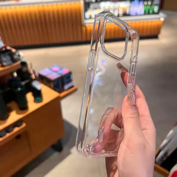 For iPhone 16 15 Pro Max 14 Plus 13 12 11 Clear Case with Screen Protector Cover