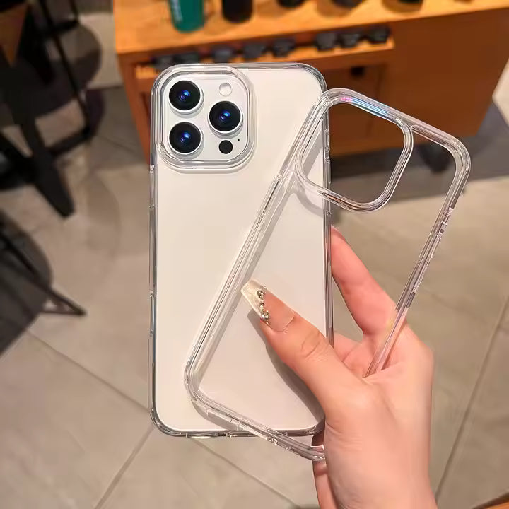 For iPhone 16 15 Pro Max 14 Plus 13 12 11 Clear Case with Screen Protector Cover