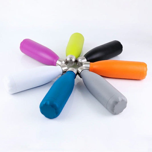 Rubber Paint 500ML Water Flask Stainless Steel Double Wall Vacuum Insulated Keep Hot and Cold Water Bottle - Matte Orange