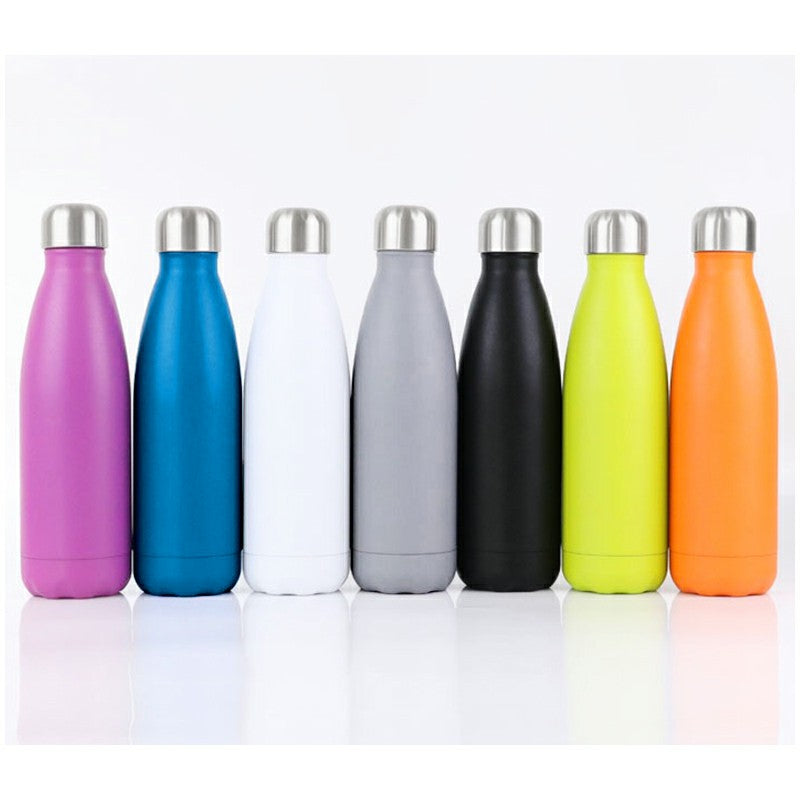 Rubber Paint 500ML Water Flask Stainless Steel Double Wall Vacuum Insulated Keep Hot and Cold Water Bottle - Matte Orange
