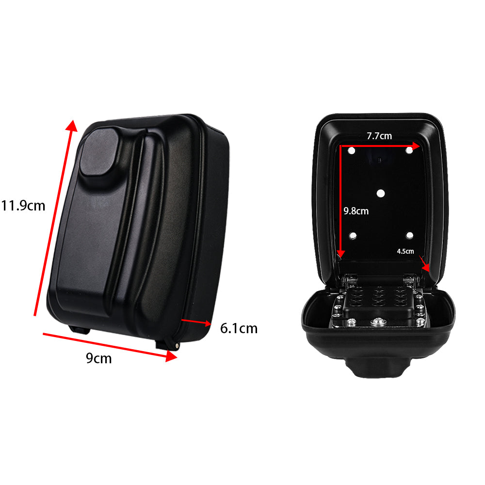 Wall Mounted Key Storage Box Key Combination Password Lock with Push Button - Blac