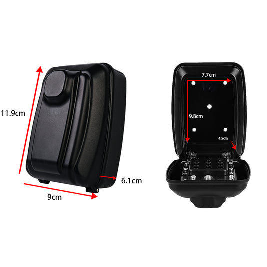 Wall Mounted Key Storage Box Key Combination Password Lock with Push Button - Blac