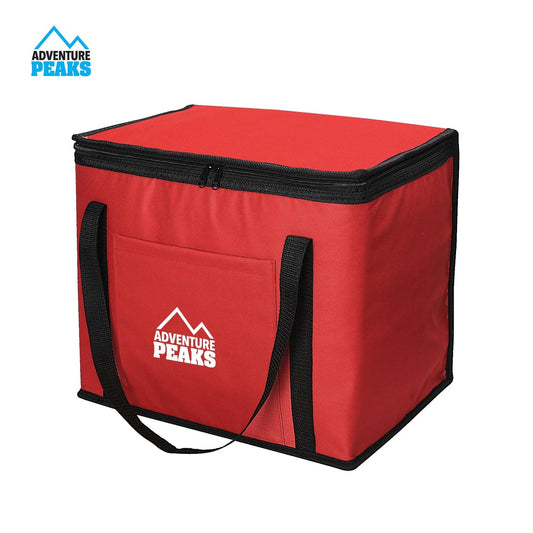 30L Camping Insulated Cooler Bag 40 x 26 x 33cm Red