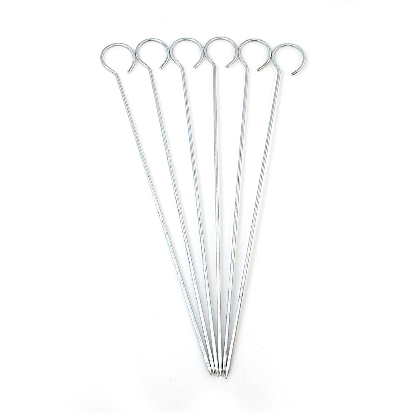 6 Pack Metal BBQ Skewers Kebab Sticks 25cm
