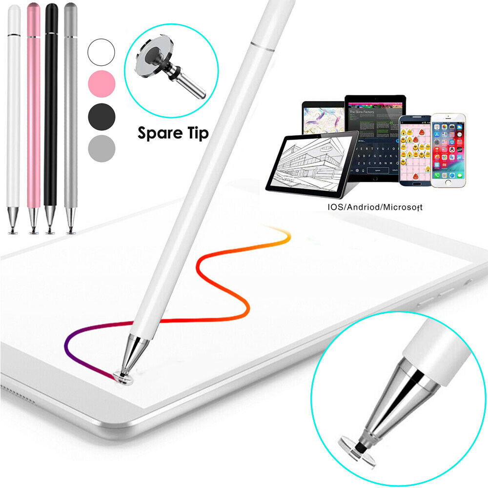 Thin Capacitive DISC Touch Screen Stylus Pen For Android Tablets iPads Phones