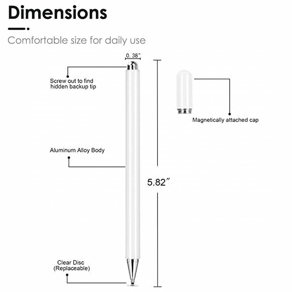 Thin Capacitive DISC Touch Screen Stylus Pen For Android Tablets iPads Phones
