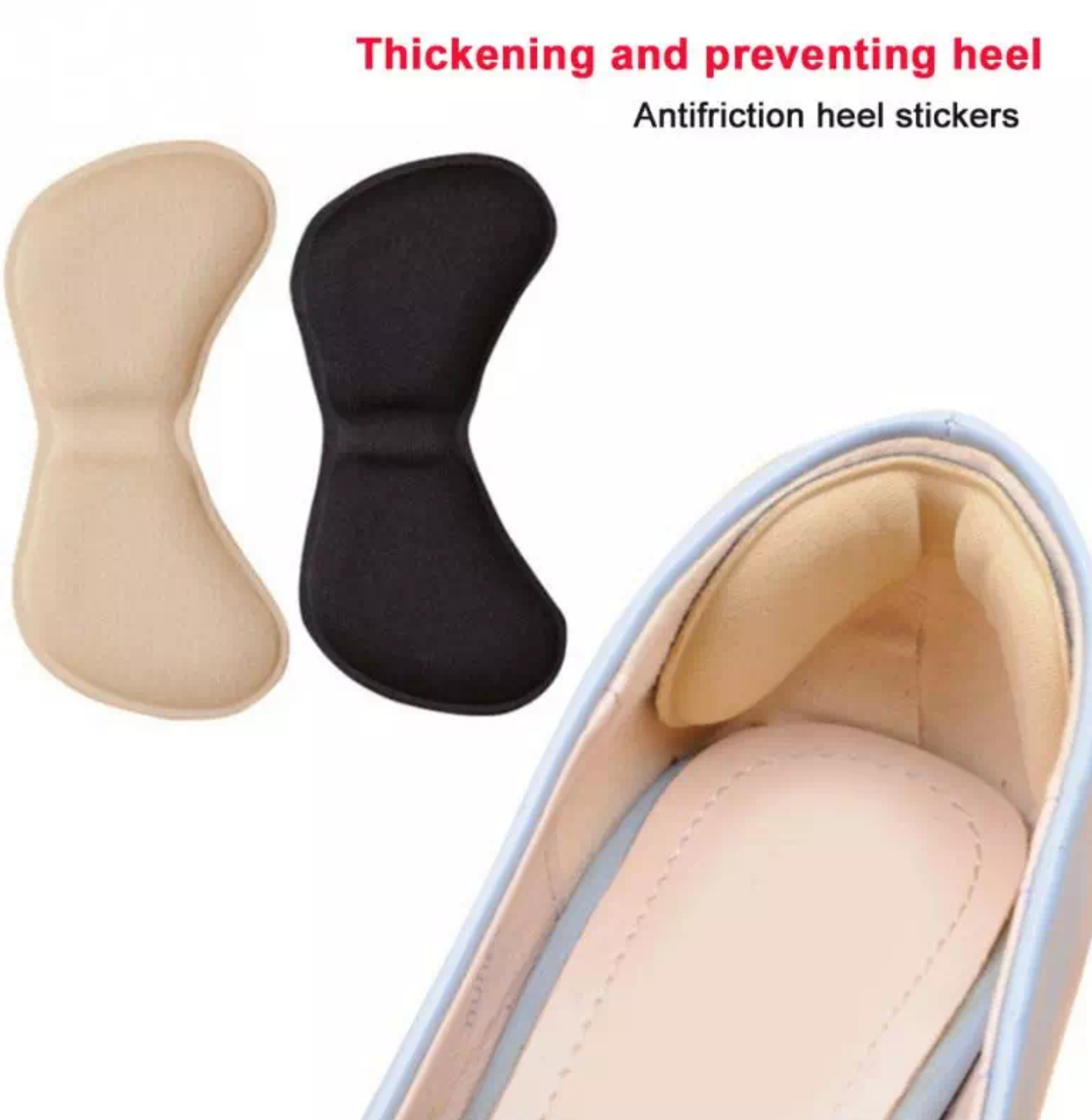 2 x Heel Grips Pads Liner Cushions For Loose Shoes Pair Adhesive Foot Care FAST