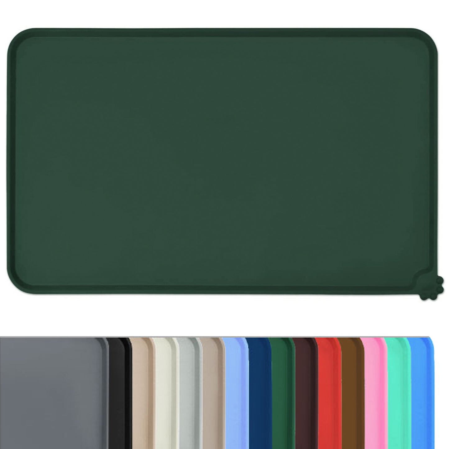 Cat Dog Food Mat For Pet Feeding Bowl Floors Waterproof Non Slip Silicone