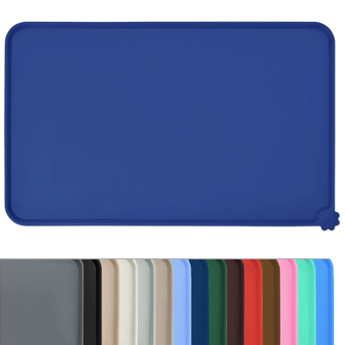 Cat Dog Food Mat For Pet Feeding Bowl Floors Waterproof Non Slip Silicone