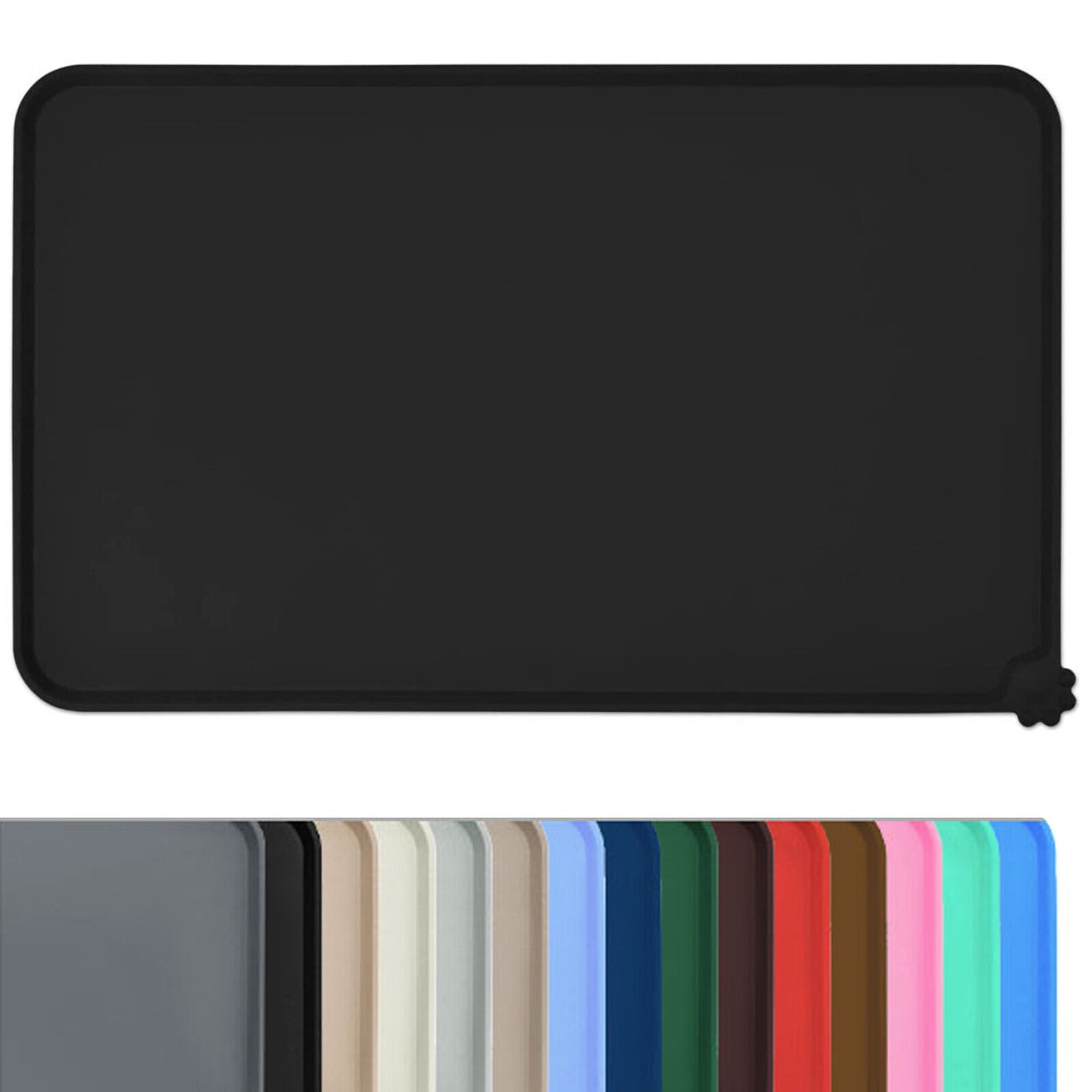 Cat Dog Food Mat For Pet Feeding Bowl Floors Waterproof Non Slip Silicone