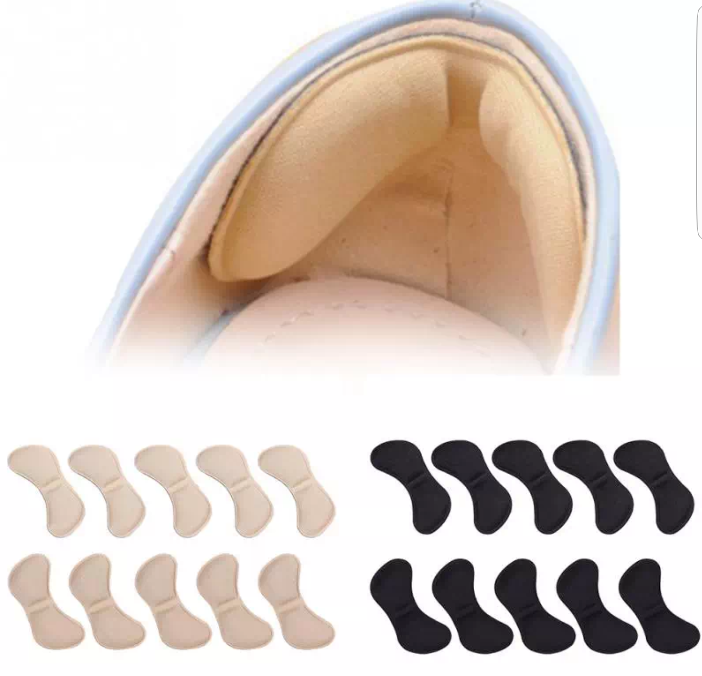 2 x Heel Grips Pads Liner Cushions For Loose Shoes Pair Adhesive Foot Care FAST