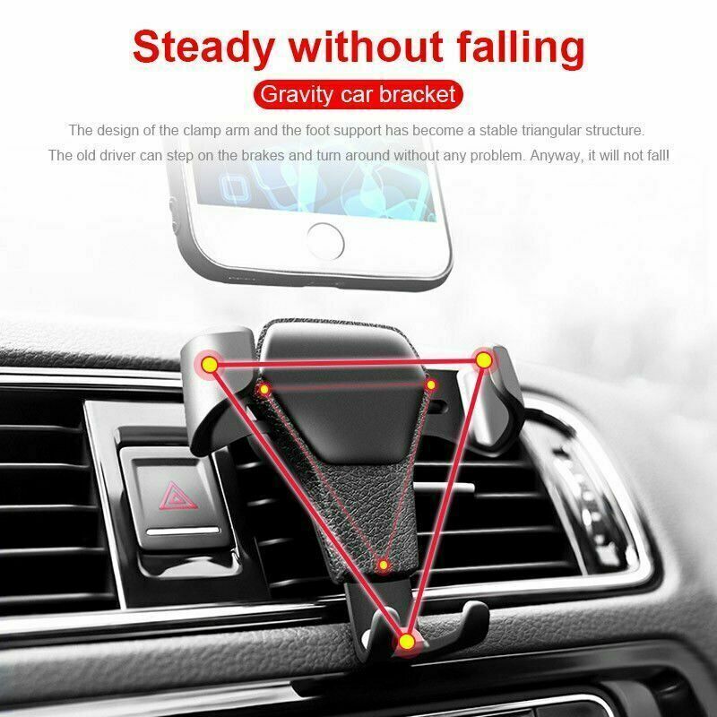 Universal Mobile Car Phone Holder Air Vent Gravity Design Mount Cradle Stand