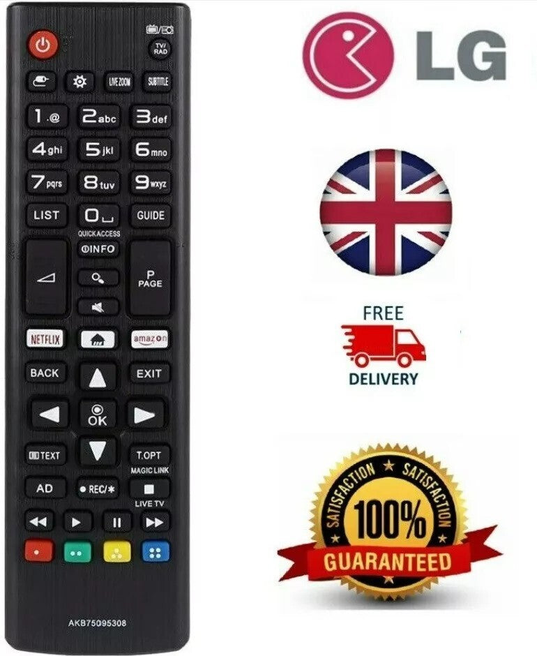 Replacement LG TV Remote Control with Netflix & Prime Video Button, Universal Compatible with 3D, HDTV, LCD, LED, Smart TVs, Updated Long Distance Transmission Remote Controller for All LG TV Models
