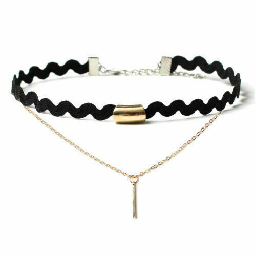 10 Pcs Black Choker Necklace Set Stretch Velvet Classic Gothic Tattoo Lace Retro