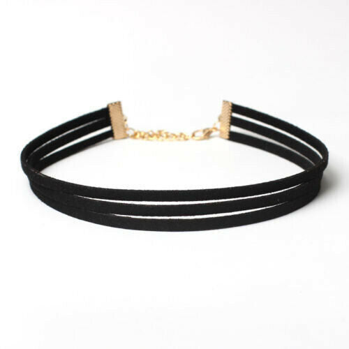 10 Pcs Black Choker Necklace Set Stretch Velvet Classic Gothic Tattoo Lace Retro