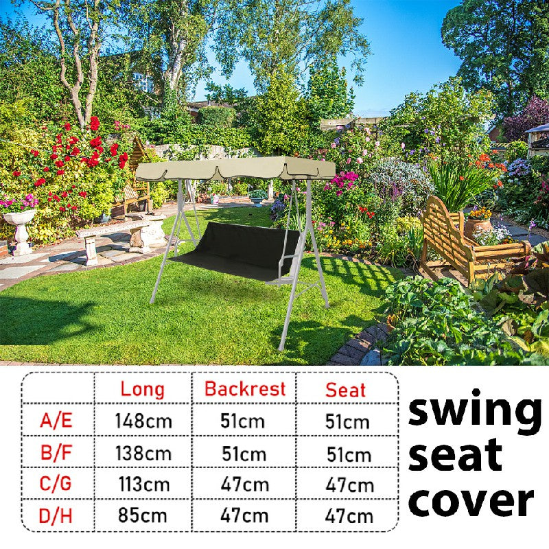 Replacement Part For Swing Seat Cover Garden Swinging Bench/Hammock  Black